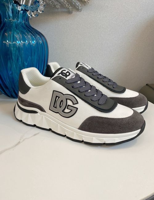 Dolce & Gabbana DG Leather Stitching Breathable Sneakers