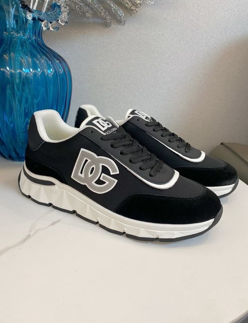 Dolce & Gabbana DG Leather Stitching Breathable Sneakers