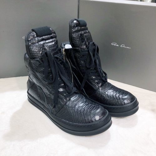 Rick Owens Snakeskin Casual Skate Board Shoes