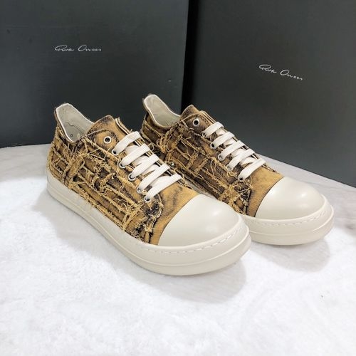 Rick Owens Washable Fabric Casual Sneakers With Original Sole