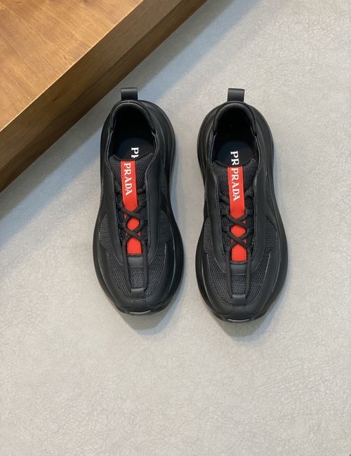 Prada Calfskin Leather Casual Sneakers