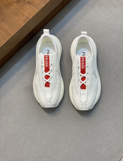 Prada Calfskin Leather Casual Sneakers