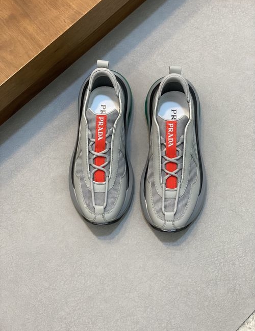 Prada Calfskin Leather Casual Sneakers