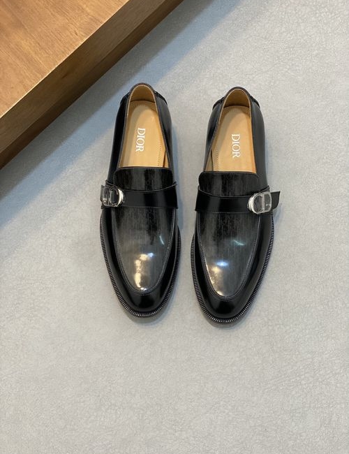 Christian Dior CD Calfskin Leather Sole Dress Shoes