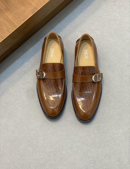 Christian Dior CD Calfskin Leather Sole Dress Shoes