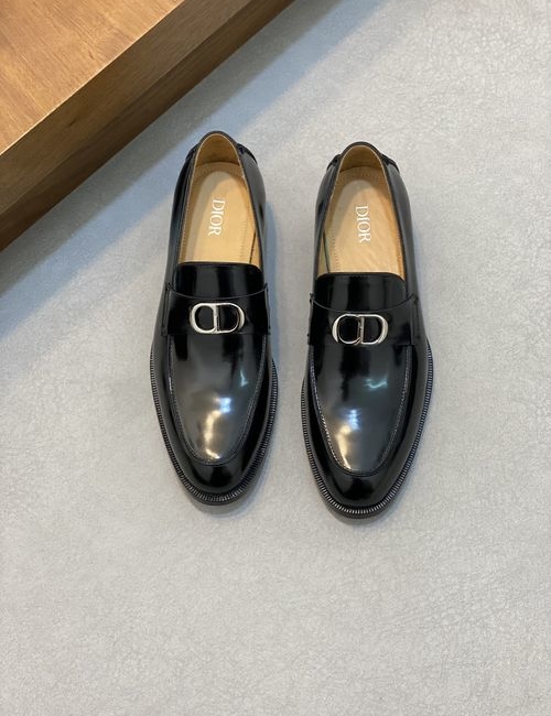 Christian Dior CD Calfskin Leather Sole Dress Shoes