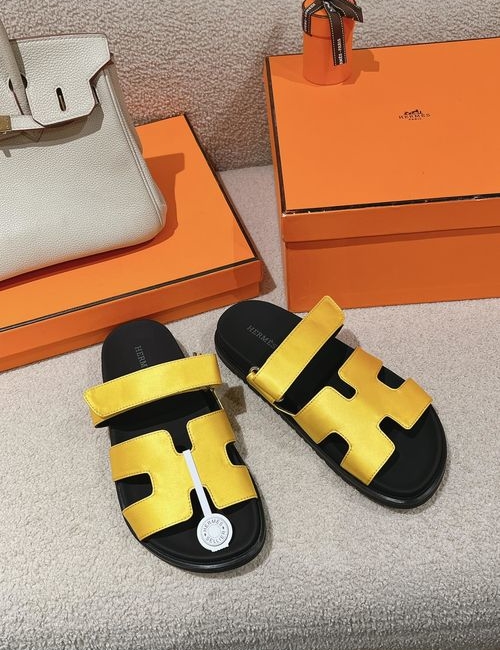 Hermes Chypre Slippers With Comfortable Soft Insole
