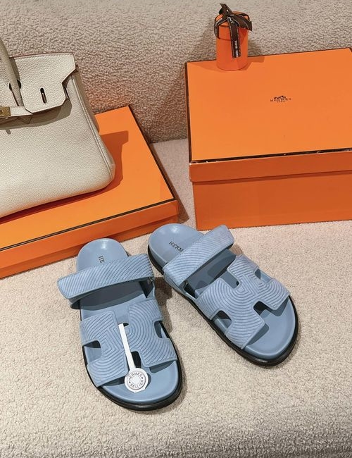 Hermes Chypre Slippers With Comfortable Soft Insole