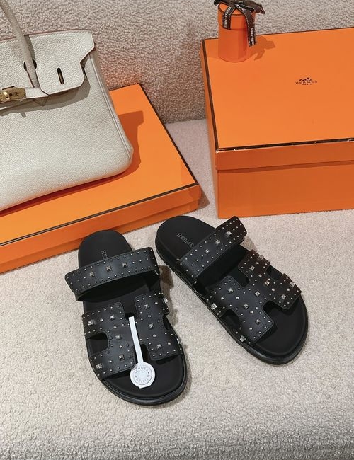 Hermes Chypre Slippers With Comfortable Soft Insole