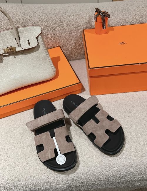 Hermes Chypre Slippers With Comfortable Soft Insole