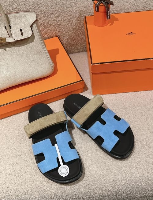 Hermes Chypre Slippers With Comfortable Soft Insole