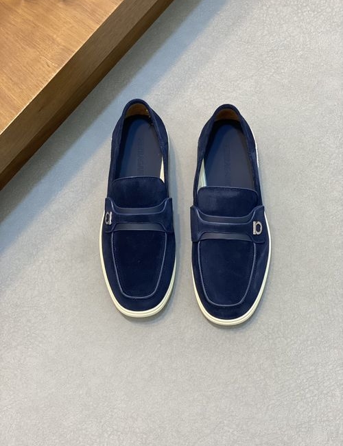 Ferragamo Suede Casual Stitched Logo Sole Shoes