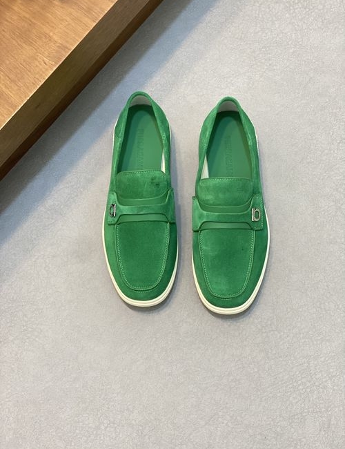 Ferragamo Suede Casual Stitched Logo Sole Shoes