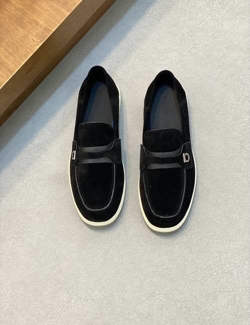 Ferragamo Suede Casual Stitched Logo Sole Shoes
