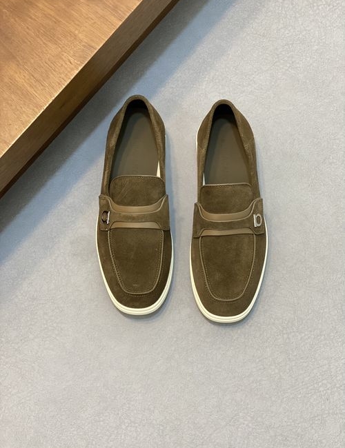 Ferragamo Suede Casual Stitched Logo Sole Shoes