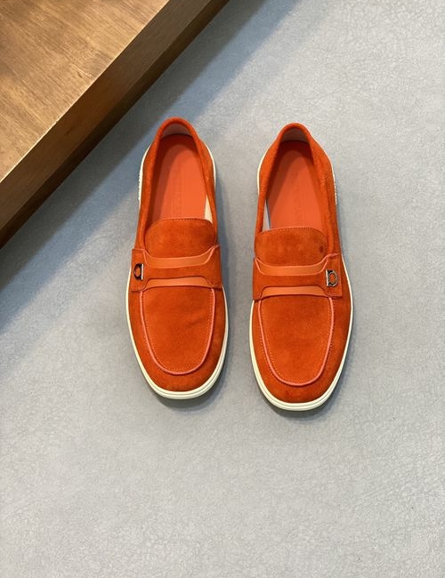 Ferragamo Suede Casual Stitched Logo Sole Shoes