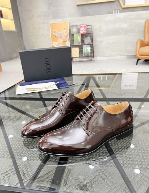 Christian Dior CD Genuine Cowhide Leather Dress Shoes