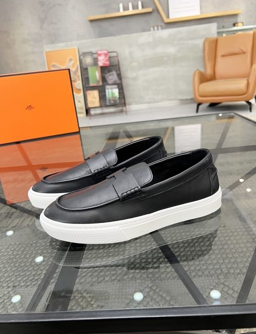 Hermes Slip-on Casual Shoes Genuine Cowhide Upper