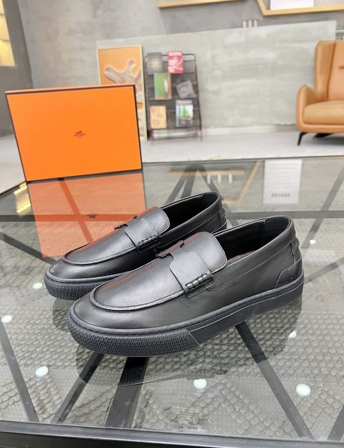 Hermes Slip-on Casual Shoes Genuine Cowhide Upper