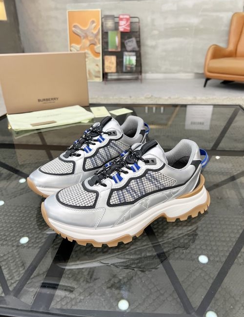 Burberry Leather Mesh Breathable Sneakers