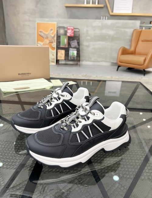 Burberry Leather Mesh Breathable Sneakers