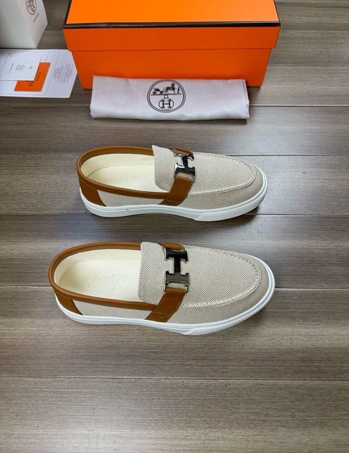 Hermes Premium Nappa Leather Casual Shoes