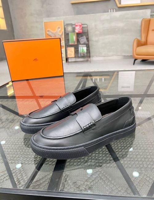 Hermes Slip-On Casual Shoes Premium Leather