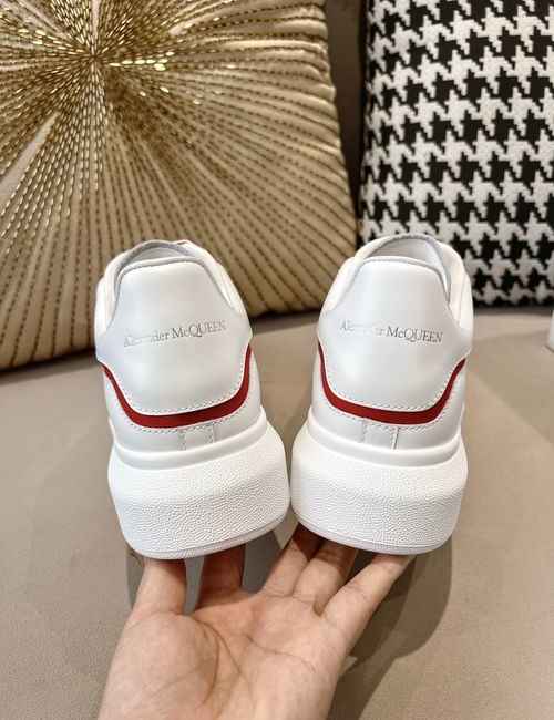 McQueen Black Leather Black Heel Sneakers