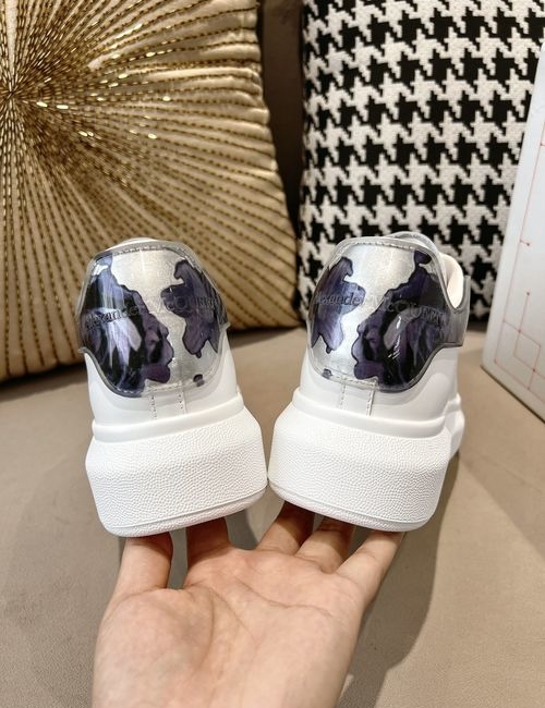 McQueen Transparent Film 3D Flower White Sneakers