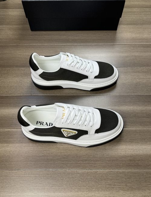 Prada Premium Leather With High-Gloss Canvas Sole