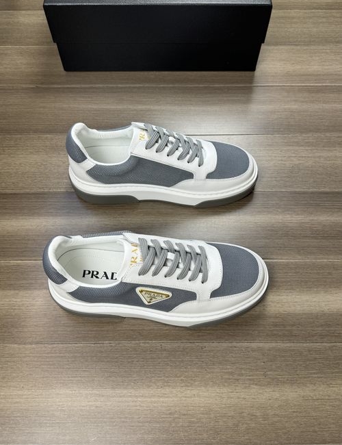 Prada Premium Leather With High-Gloss Canvas Sole