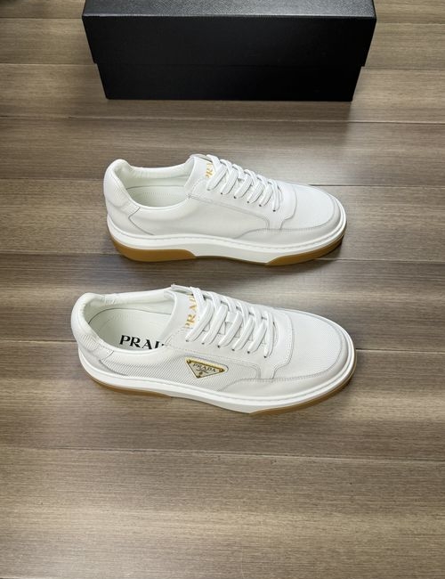 Prada Premium Leather With High-Gloss Canvas Sole