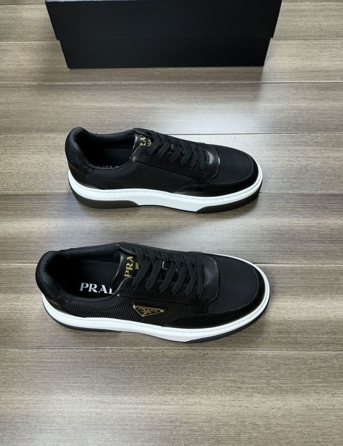 Prada Premium Leather With High-Gloss Canvas Sole