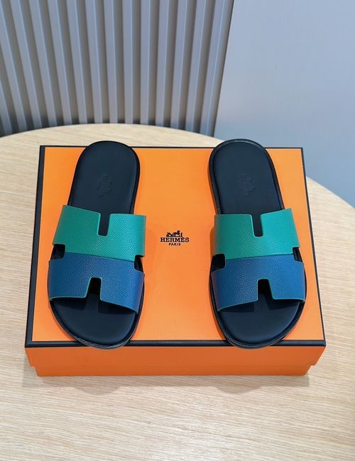 Hermes Classic Slippers With Leather Outsole