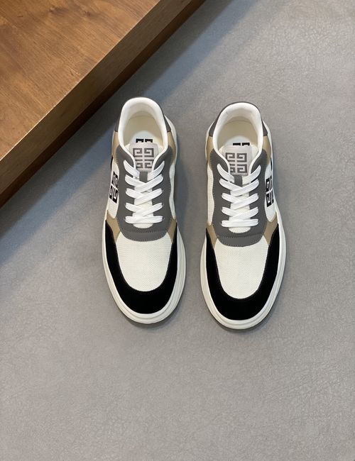 Givenchy GIV 1 Matte Leather Mesh Casual Sneakers
