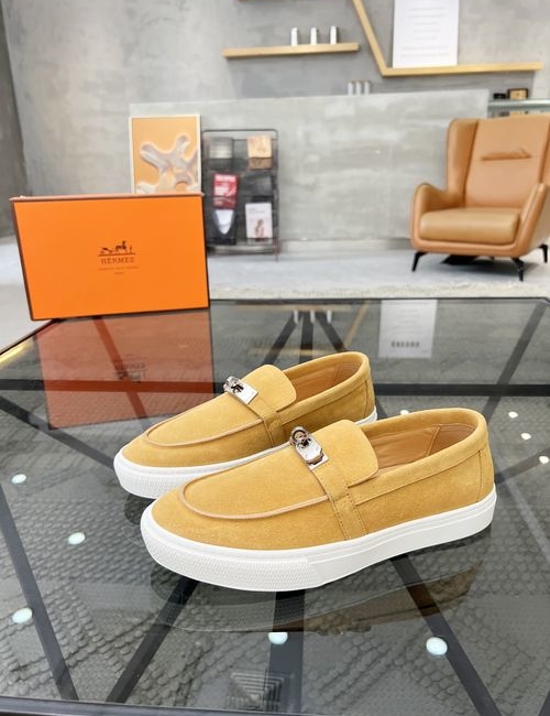 Hermes Slip-on Casual Shoes Genuine Cowhide Upper