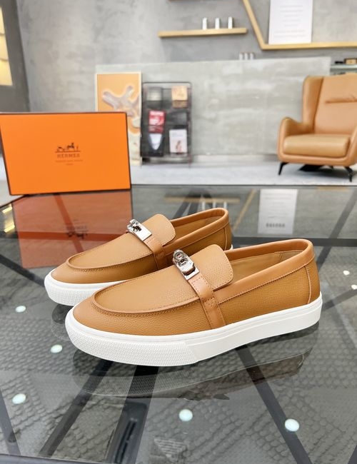 Hermes Slip-on Casual Shoes Genuine Cowhide Upper