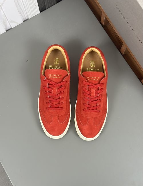 Brunello Cucinelli BC Soft Gabardine Suede Casual Shoes With Rubber Sole