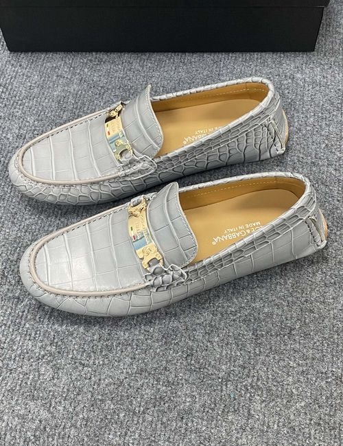 Dolce & Gabbana DG Leather Casual Loafers With Rubber Sole