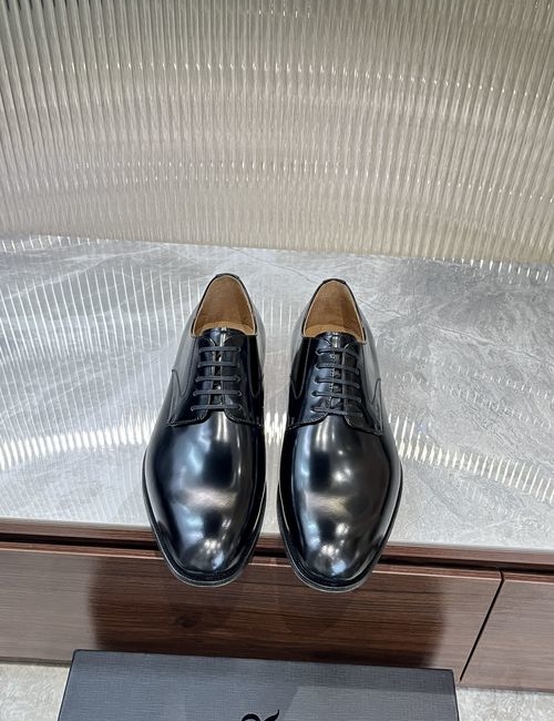 Christian Dior CD Timeless Black Patent Leather Derby Shoes