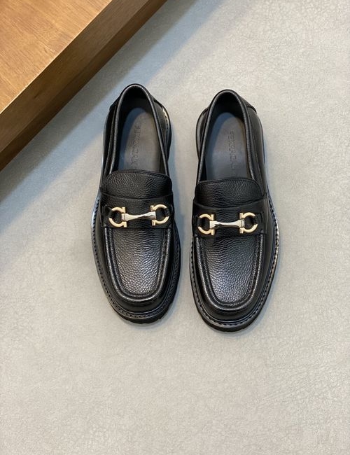 Ferragamo Leather Dress Shoes With Lightweight Sole