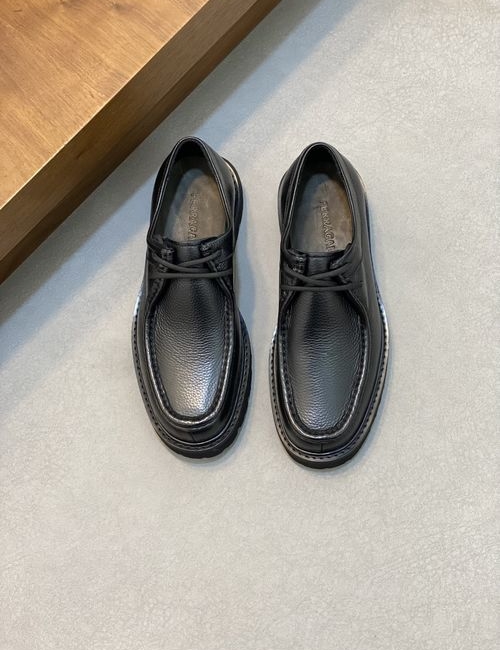 Ferragamo Premium Cowhide Light Sole Dress Shoes