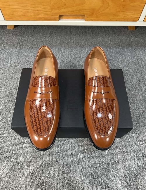 Christian Dior CD Patina Leather Upper Shoes