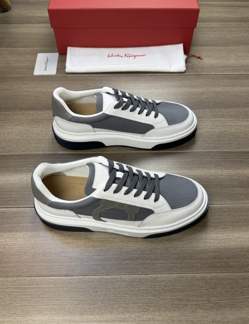 Ferragamo Premium Nappa Leather Casual Sneakers