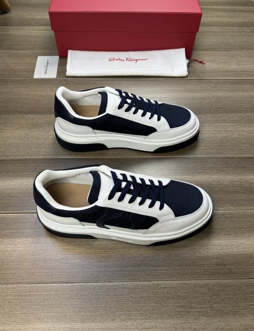 Ferragamo Premium Nappa Leather Casual Sneakers