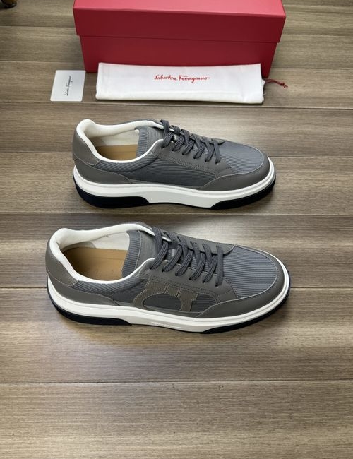Ferragamo Premium Nappa Leather Casual Sneakers