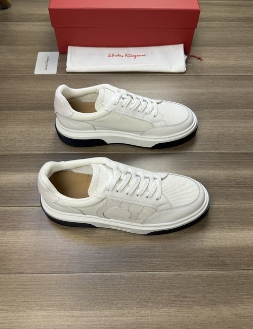 Ferragamo Premium Nappa Leather Casual Sneakers