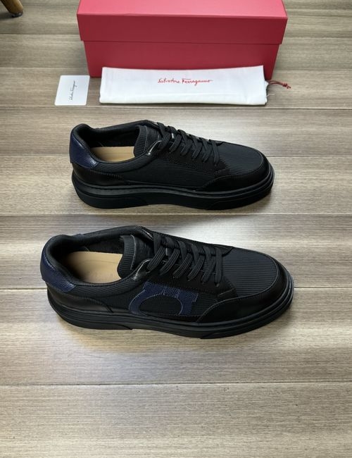 Ferragamo Premium Nappa Leather Casual Sneakers