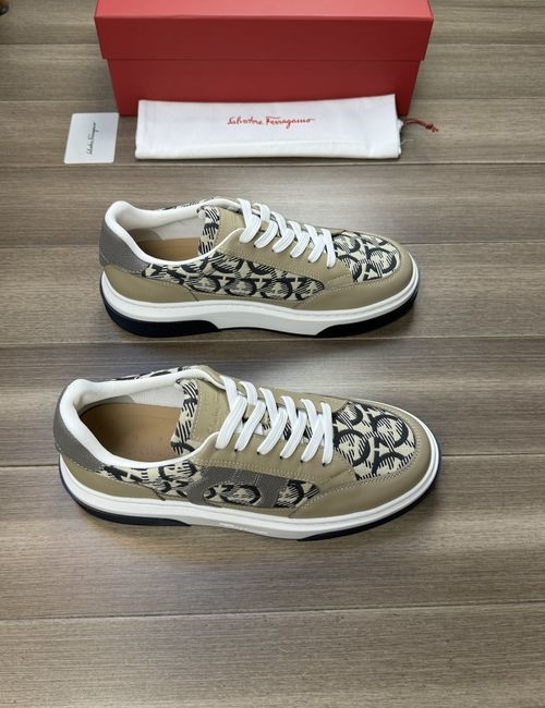 Ferragamo Premium Nappa Leather Casual Sneakers