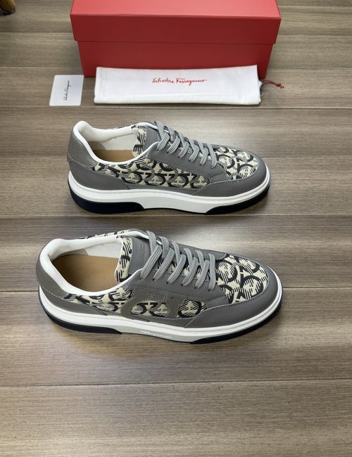 Ferragamo Premium Nappa Leather Casual Sneakers